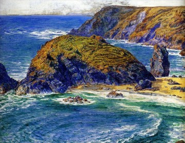  HUNT Oil Painting - Aspargus Island seascape William Holman Hunt